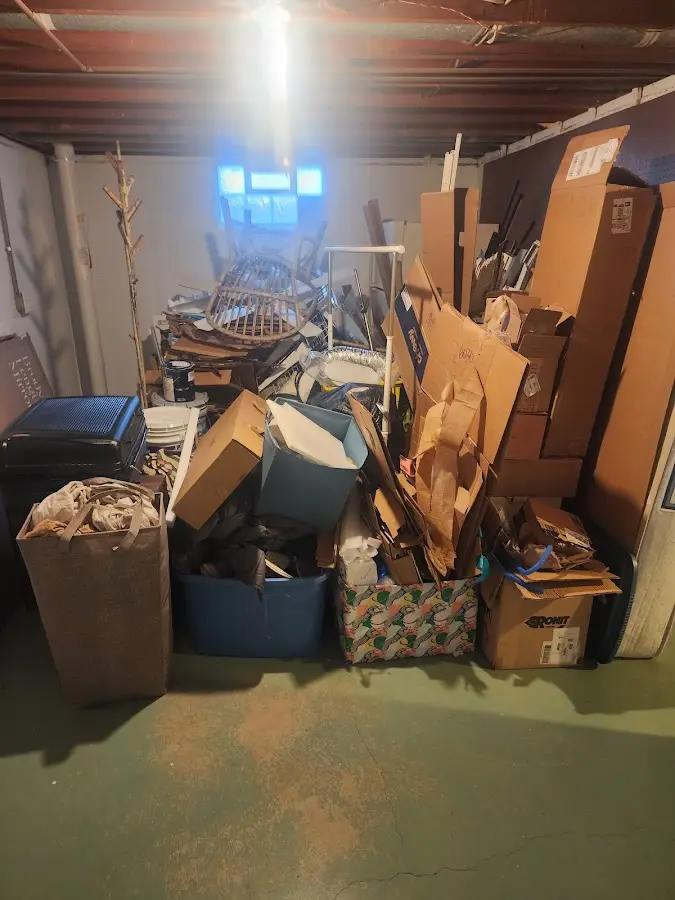 Roll-off dumpster container at job site for Roll Off Dumpster Rental in Hattiesburg